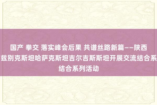 国产 拳交 落实峰会后果 共谱丝路新篇——陕西省在乌兹别克斯坦哈萨克斯坦吉尔吉斯斯坦开展交流结合系列活动