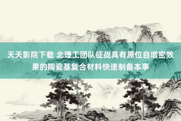 天天影院下载 北理工团队征战具有原位自增密效果的陶瓷基复合材料快速制备本事